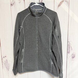KÜHL Men’s Alpaca Fleece Full Zip Jacket Large Gray EUC